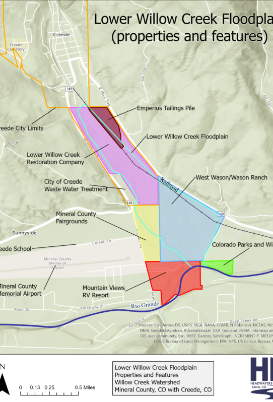Lower Willow Creek Floodplain Properties and features